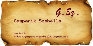 Gasparik Szabella névjegykártya